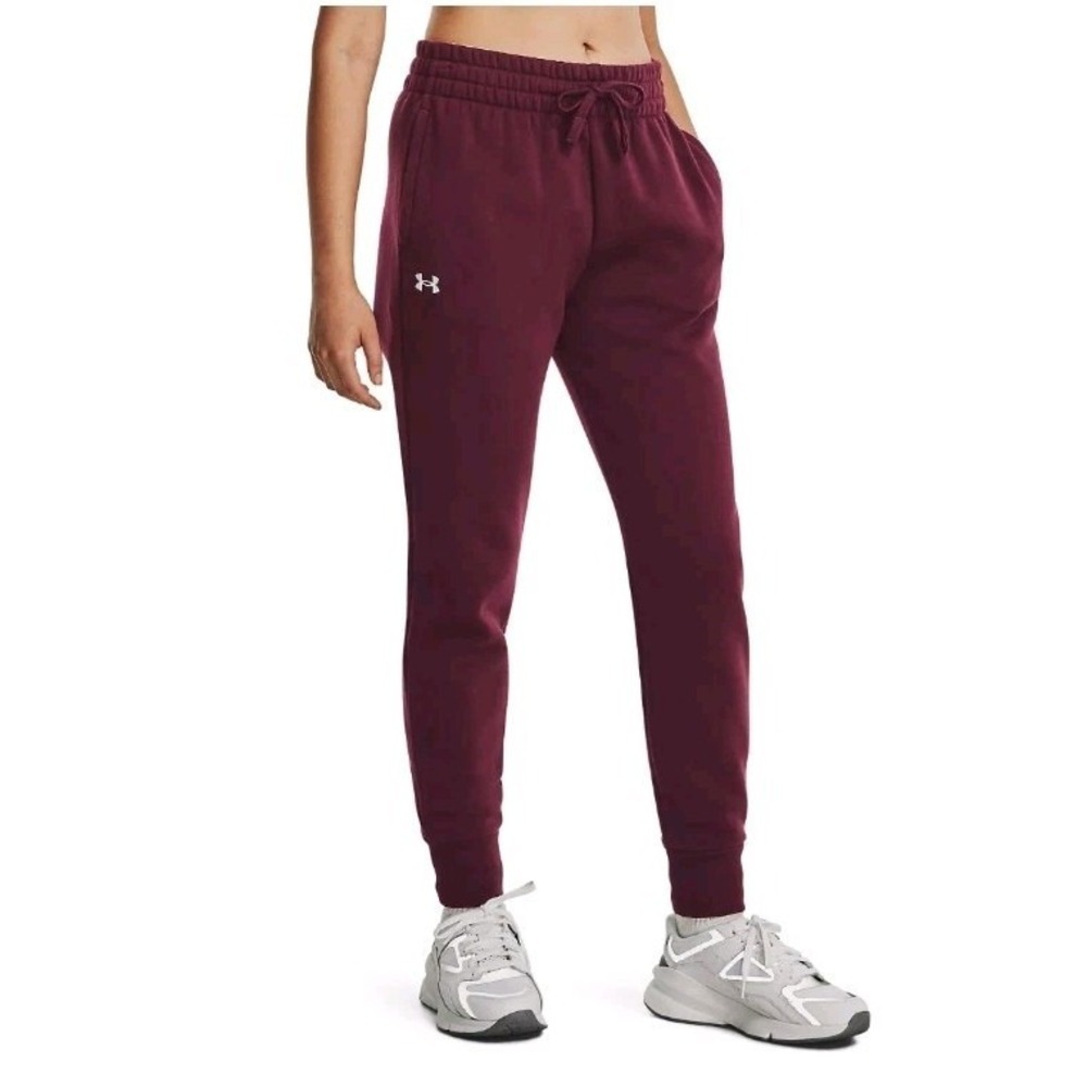 Women's Under Armour Rival Fleece Joggers Pockets Embroidered Logo Size S